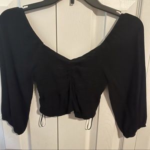 cropped black long sleeve